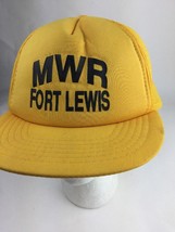 VINTAGE GOLD US ARMY MWR~BALL CAP/HAT~ FORT LEWIS WA HTF - £12.42 GBP