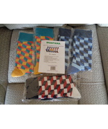 Montana Women&#39;s Graduated Compression Crew Socks Checkered Design 5 Pair XL - $29.99