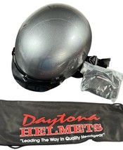 Daytona HELMETS Motorcycle Half Helmet Skull Cap- Silver with Visor Size XL - $21.49