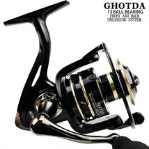 GHOTDA Fishing Reel Spinning  Spool Stainless Steel Ball ing  Handle Saltwater r - £62.60 GBP