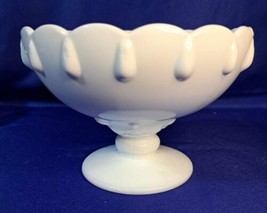 Vintage Large White Milk Glass Tear Drop Pedestal Footed Bowl/Dish - £13.18 GBP