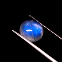100% Natural Blue And Multi Flashy Rainbow Moonstone Round Shape Cabocho... - $562.41 MXN