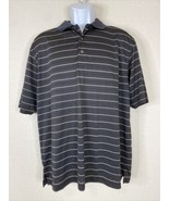 Grand Slam Men Size L Black Striped Polo Shirt Short Sleeve Golf - $11.30