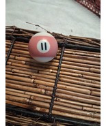 Replacement Mini Billiard Pool Ball - Pink White Strip #11 - $187.28 MXN