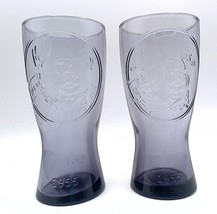 2 McDonalds 90&#39;s Raised Design &quot;Speedee&quot; 16 Oz 6.5&quot; Tall Smoky Glass 1955 - £6.33 GBP