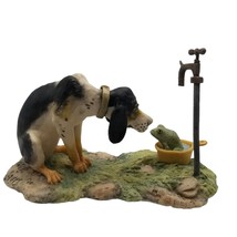 Figurine Lowell Davis Comfy Hound Dog Frog Toad Schmid Foxfire Farm Vintage - $40.44