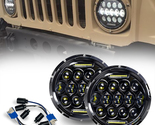 Two Military L.E.D. Headlights M998 Head Light Plug And Play Black Bezel... - £140.24 GBP