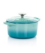 Crock-Pot Artisan 2 Piece 3 Quarts Enameled Cast Iron Dutch Oven in Aqua... - $98.40 CAD