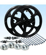 Black BMX Bicycle 20&quot; PVC Sport Rim Complete Wheelset Hub Set DHL EXPRESS - $118.80