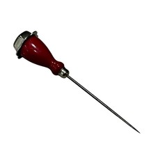 RED Wooden Handle Ice Pick Metal End MCM Retro Barware Flower Shape End ... - £6.11 GBP