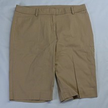 Talbots 10 Khaki Flat Front Perfect Bermuda Shorts - $20.99