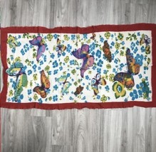Pashmina Cashmere Scarf Floral Butterfly Allover Print HandLoomed 26”x 50” - £18.42 GBP