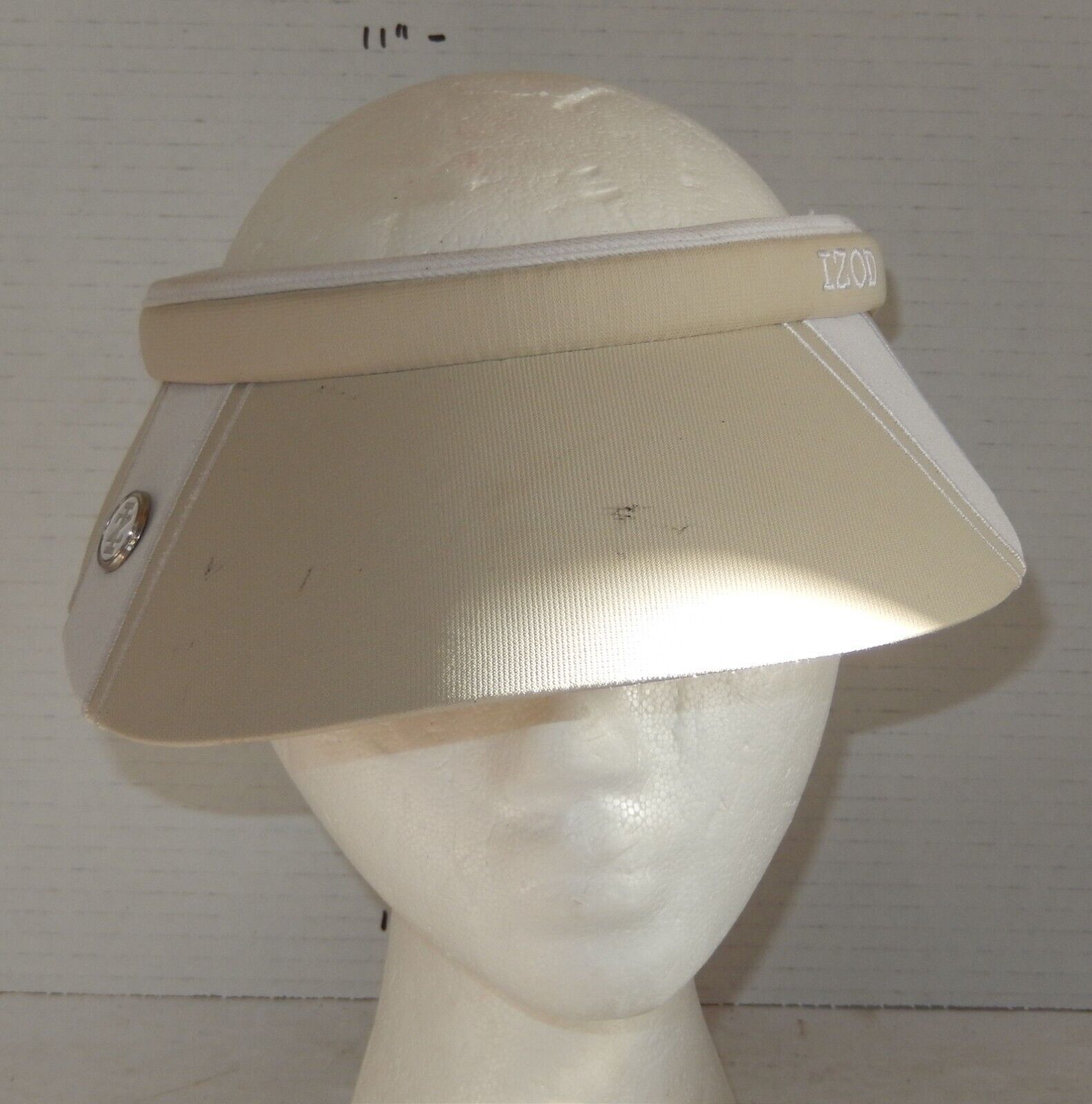 Izod Golf Visor Hat Cap Tan White - $24.70