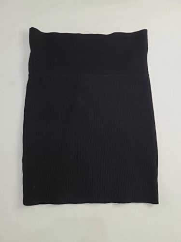 Primary image for House of Harlow 1960 Womens XS Mini Skirt Tube Top Black Ribbed Knit Pull On