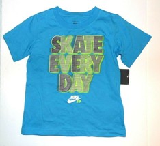 Nike SB Boys T-Shirt Blue Skate Every Day Size 4 Xsmall NWT - £9.94 GBP
