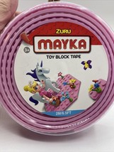 Zuru Mayka Toy Block Tape For LEGO &amp; Building Blocks 2M / 6.5 Ft. Pink 4 Rows - £7.19 GBP
