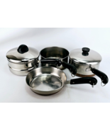 Revere Ware Copper Clad Bottom Saucepan Double Boiler 6 Pieces Saucepan ... - $172.50 CAD