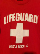 Nwot - Lifeguard Myrtle Beach, Sc Adult Size M Red Short Sleeve Tee - £11.18 GBP