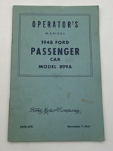Original 1948 Ford Operators Owners Manual Passenger Car 899A Booklet Book - £11.91 GBP