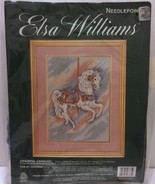 VTG NIP Elsa Williams Needlepoint Graceful Carousel 10&quot; x 14&quot; Horse Past... - £36.99 GBP