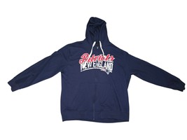 New England Patriots Full Zip Hoodie Jacket Men’s 3XL Navy Blue NFL Swea... - $18.05