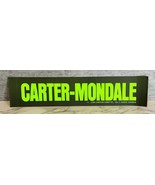 VTG 1976 Carter-Mondale Light Green Bumper Sticker 13&quot; x 2.75&quot; NOS - £7.29 GBP