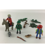 Playmobil Mini Figures Set Zookeeper Trees Horse Badger Vintage Geobra 1... - $33.78 CAD