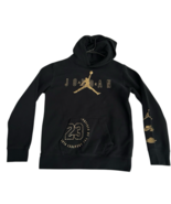 Michael Jordan Youth 13-15 XL Hoodie Black Gold #23 Sleeve Hits Kangaroo... - $26.60