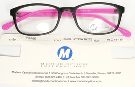 NEW MODERN OPTICAL YIPPEE BLACK /HOT PINK MATTE EYEGLASSES GLASSES 49-18... - €14,52 EUR