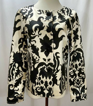 New Tory Burch Silk Cotton Lightweight Print Lined Jacket Blazer Long Sl... - $225.00