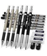 Nicpro 6Pcs Art Mechanical Pencils Set, 3 Pcs Metal Drafting Pencil 0.5 ... - £32.59 GBP