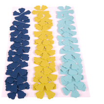 Dark and Light Blue Yellow Die Cut Wallpaper Flowers - £5.34 GBP