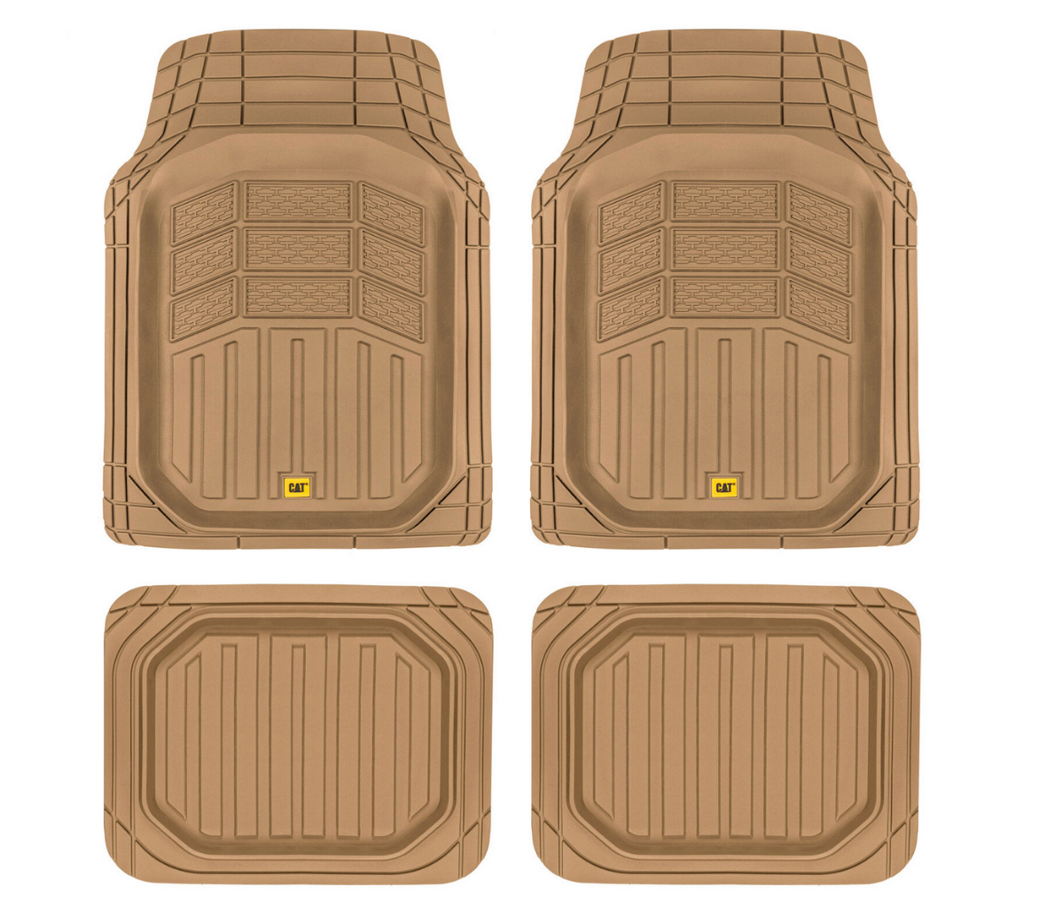 CAT CAMT9014BG Deep Dish Pro 4pc Beige Rubber All Weather Floor Mats For... - $29.67