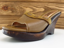 Carlos Santana Size 5 Platform Heel Brown Leather M Width Gentle - £15.42 GBP