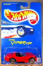 1991 Hot Wheels Blue Card #210  DODGE VIPER RT/10 Red w/Chrome UH Spokes Variant - £8.06 GBP