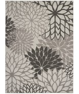 7 X 10 Gray Floral Indoor Outdoor Area Rug - €203,92 EUR