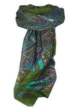 Mulberry Silk Traditional Square Scarf Aimee Sage by Pashmina &amp; Silk - £19.12 GBP