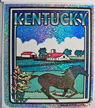 Kentucky State Vinyl Reflective Souvenir Decal with Glitter - $4.00