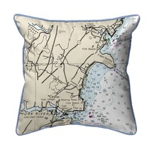 Betsy Drake Cape Neddick, ME Nautical Map Large Corded Indoor Outdoor Pi... - $54.44