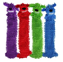 MPP 12 inch Floppy Light Weight Loofa Dog Toy Bright Colors Stuffingless Squeaky - £11.33 GBP+