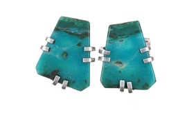 Mid Century Gem Silica sterling modernist cufflinks - $396.00