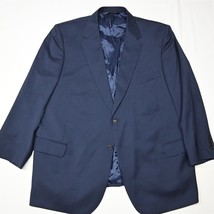 Jos A Bank 52R Navy Blue 100% Wool Big Tall Mens Blazer Sport Coat Suit Jacket - $68.24