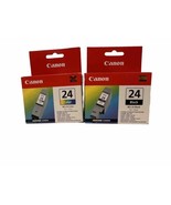 Canon Genuine Ink Cartridges BCI-24 Black And Color New In Box Sealed - £11.39 GBP