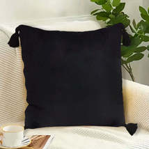 SOGA 45X Black Vintage Butterfly Pillow Tassel Velvet Square Throw Pillow - $42.90