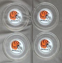 Vintage Cincinnati Bengals Graphic Logo Acrylic Coasters Set Of 4 NFL - £11.07 GBP