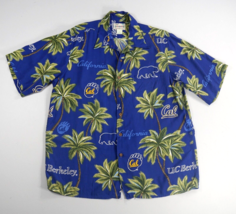Reyn Spooner UC Berkeley California Bear Hawaiian Aloha Shirt Mens Large Vintage - £54.34 GBP