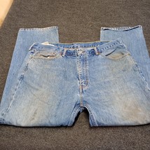 Levis 505 Jeans Men 40x30 Blue Straight Leg Regular Fit Denim Workwear Pants - £18.07 GBP