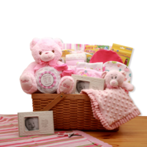 My First Teddy Bear New Baby Gift Basket - Pink - Baby Bath Set - Baby Girl Gift - £79.59 GBP