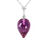Galaxy Gold GG 14K Solid White Gold Natural Amethyst Briolette Pendant N... - $588.05