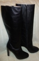 lafenice venezia Black Leather Boots Knee High sz 8 new - £208.48 GBP